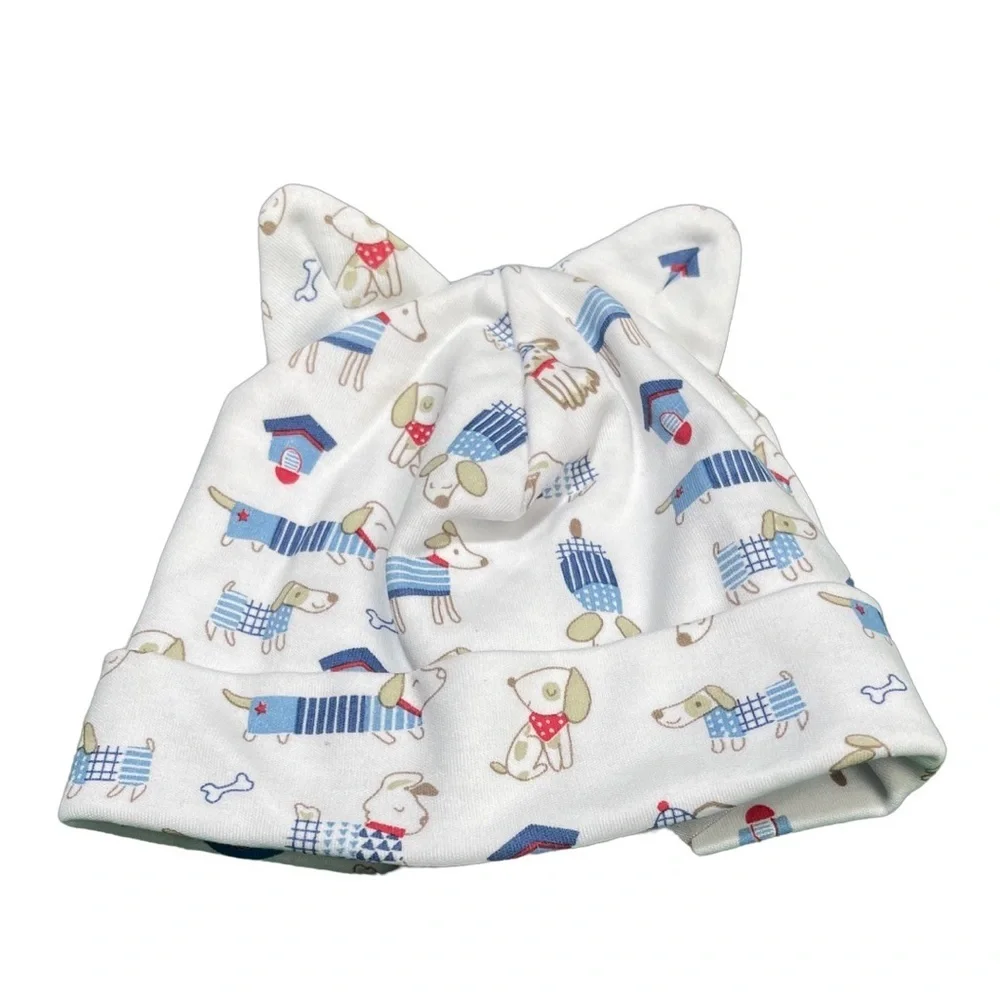 NWT Kissy Pima Cozy Pups Dog Hat Newborn